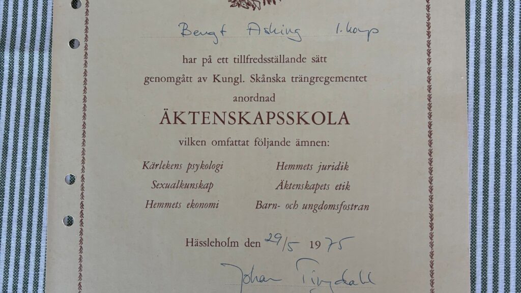 Puffbild: ”Äktenskapsskolan” på soldathemmet levererade